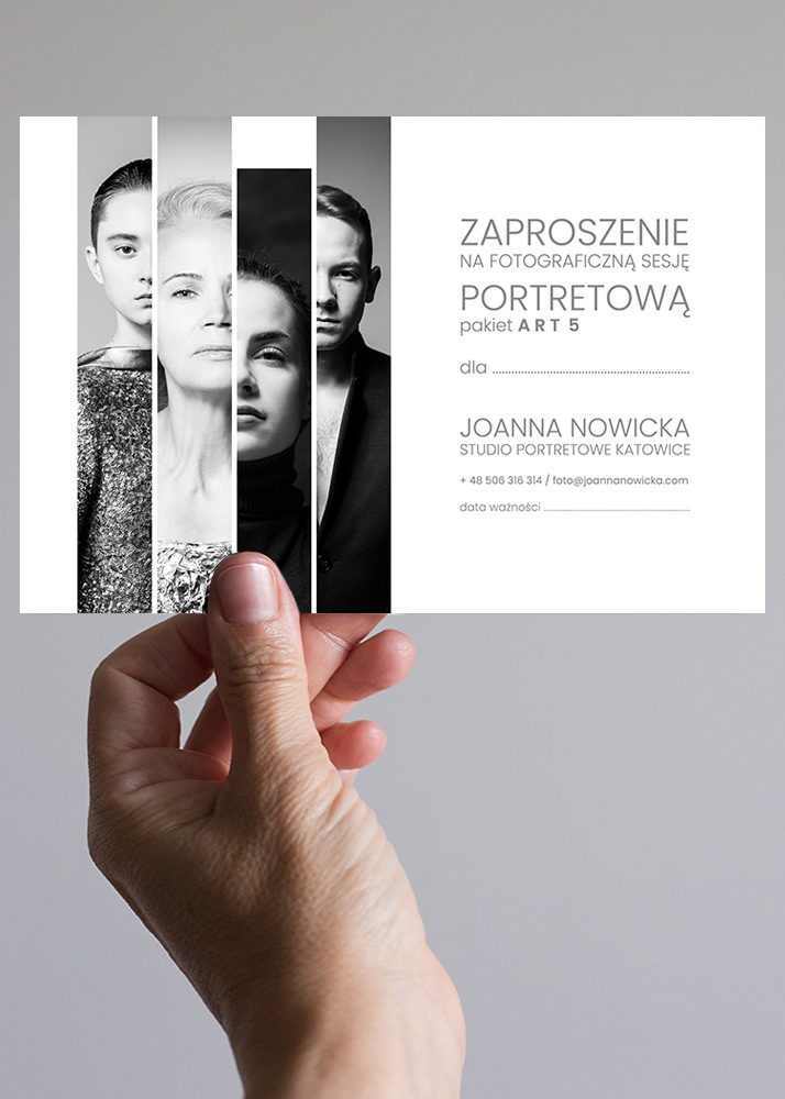 Studio Portretowe Joanna Nowicka Katowice Śląsk sesja portretowa ART 5 voucher